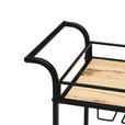 SERVIERWAGEN Schwarz, Eichefarben  - Eichefarben/Schwarz, Trend, Holzwerkstoff/Kunststoff (70,5/80/31,5cm) - Xora