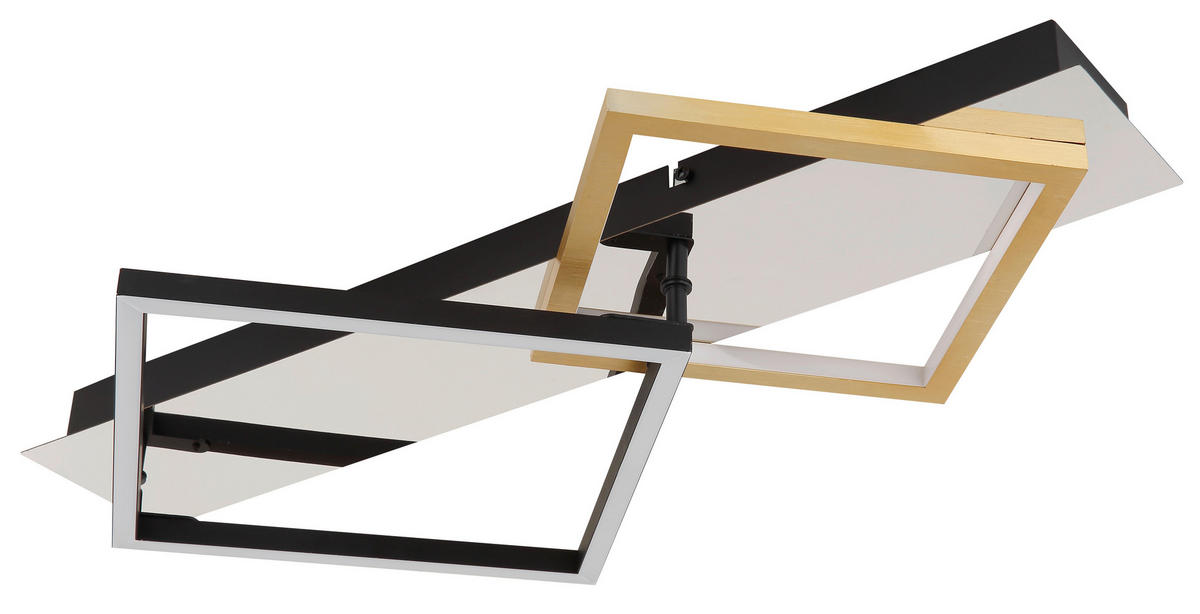 LED-DECKENLEUCHTE 24 W    59/35,5/7 cm  - Goldfarben/Opal, Design, Kunststoff/Metall (59/35,5/7cm) - Globo