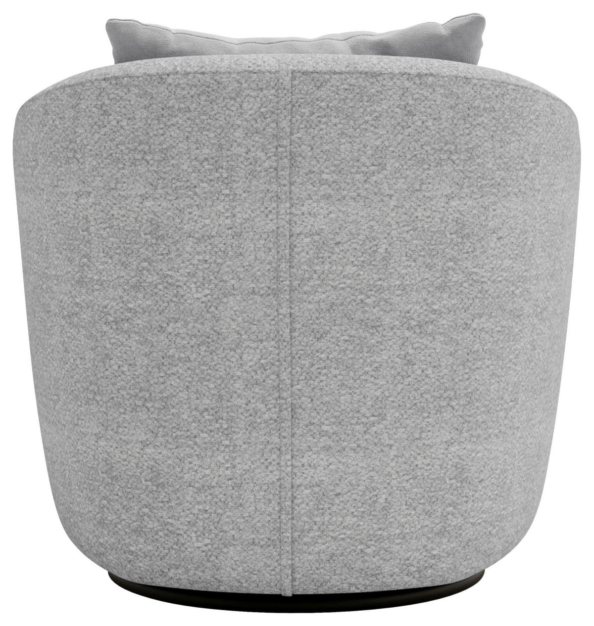 SESSEL in Plüsch, Bouclé Grau  - Schwarz/Grau, Design, Textil/Metall (83/80/75cm) - Livetastic