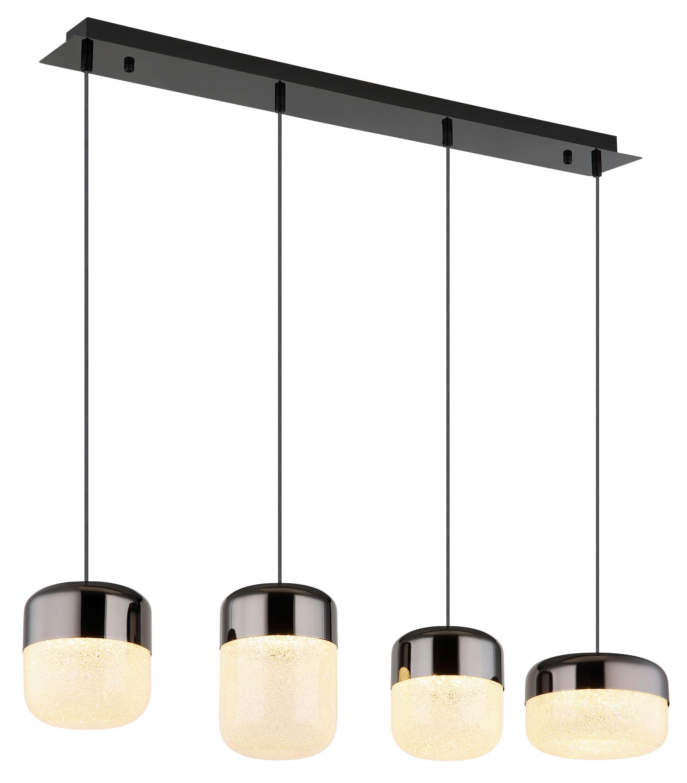 LED-HÄNGELEUCHTE  99/20 cm   - Klar/Graphitfarben, Design, Glas/Metall (99/20cm) - Globo