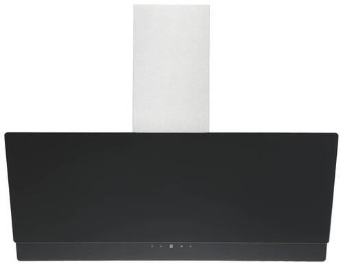 DUNSTABZUGSHAUBE CH77090SA  - Schwarz, Trend, Glas/Metall (90/74,3-112,3/31,3cm) - Respekta