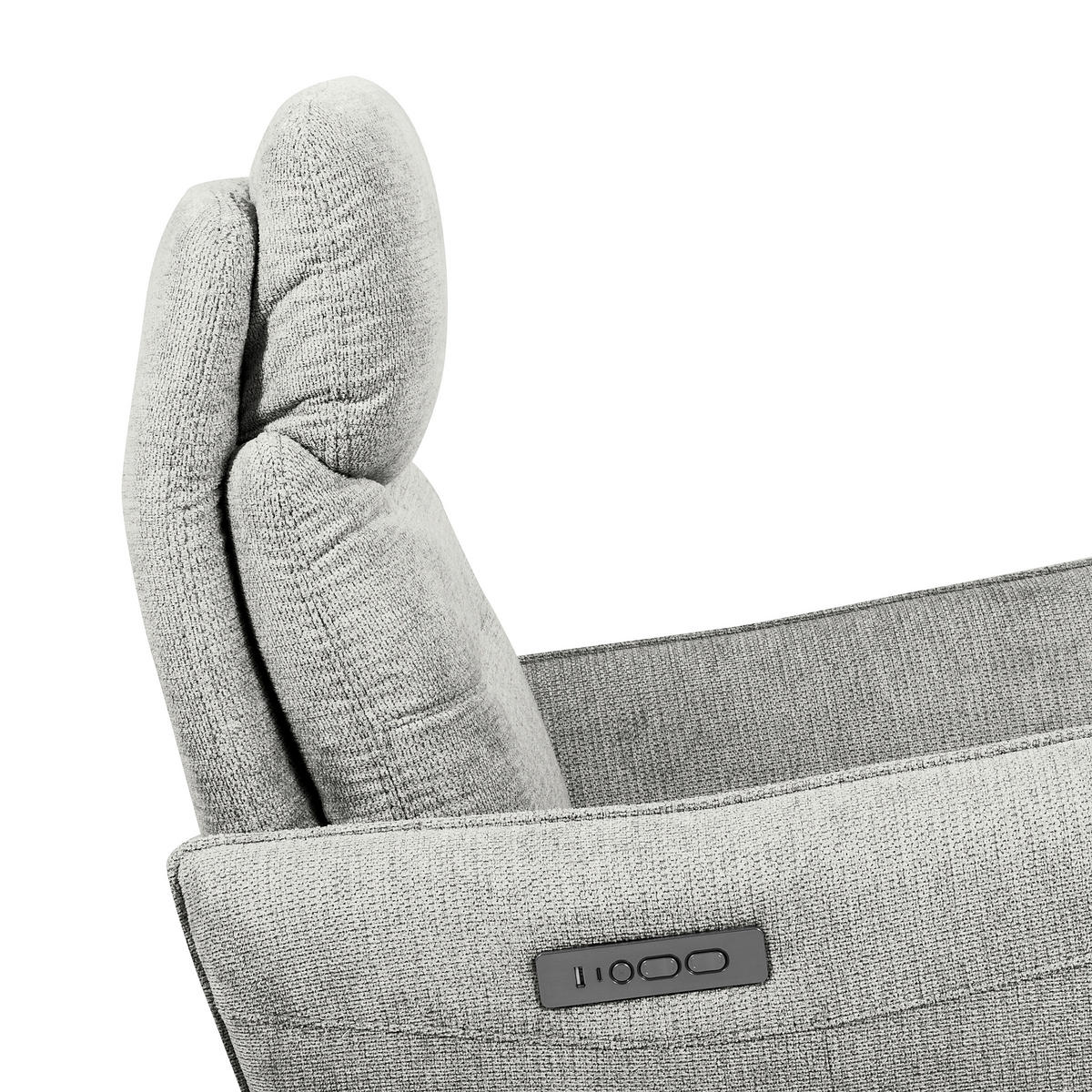 RELAXSESSEL in Textil Grau  - Schwarz/Grau, Design, Textil/Metall (77/107/88cm) - Livetastic