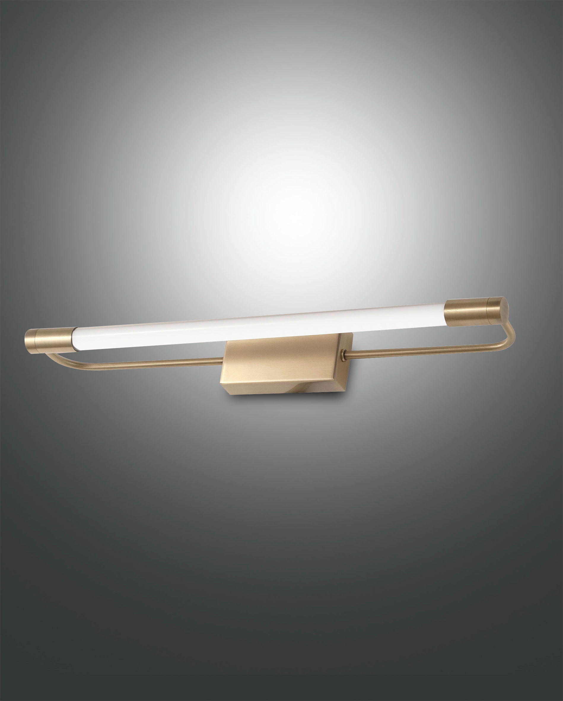 SPIEGELLEUCHTE Rapallo 40/8/5 cm   - Messingfarben, Design, Kunststoff/Metall (40/8/5cm) - Fabas Luce