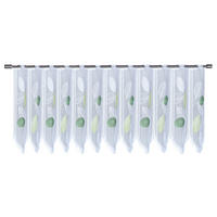 KURZGARDINE   105/45 cm   - Weiß/Grün, KONVENTIONELL, Textil (105/45cm)