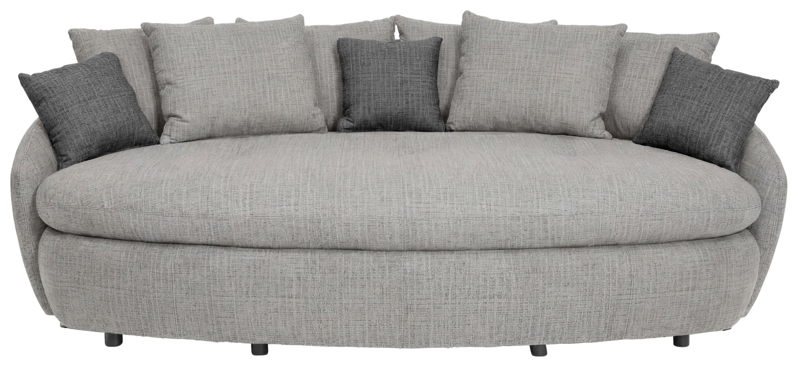 Megasofa Aruba 2 mit Kissen B: 238cm,silberfarben Chenille