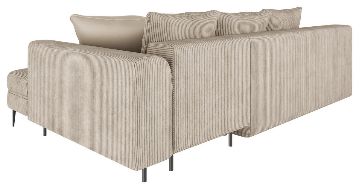ECKSOFA Taupe  - Taupe/Creme, Design, Textil (177/276cm) - MID.YOU