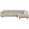 ECKSOFA Statement Naturfarben Samt  - Schwarz/Naturfarben, Design, Holz/Textil (274/210cm) - Livetastic