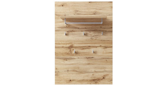 GARDEROBENPANEEL 80/117/30 cm - Eichefarben/Silberfarben, KONVENTIONELL, Holzwerkstoff/Kunststoff (80/117/30cm) - Voleo
