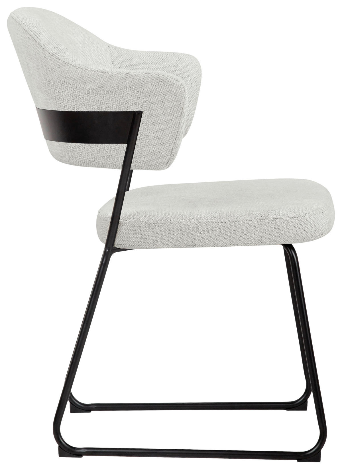STUHL - Creme/Schwarz, Design, Textil/Metall (57/82/62cm) - Novel