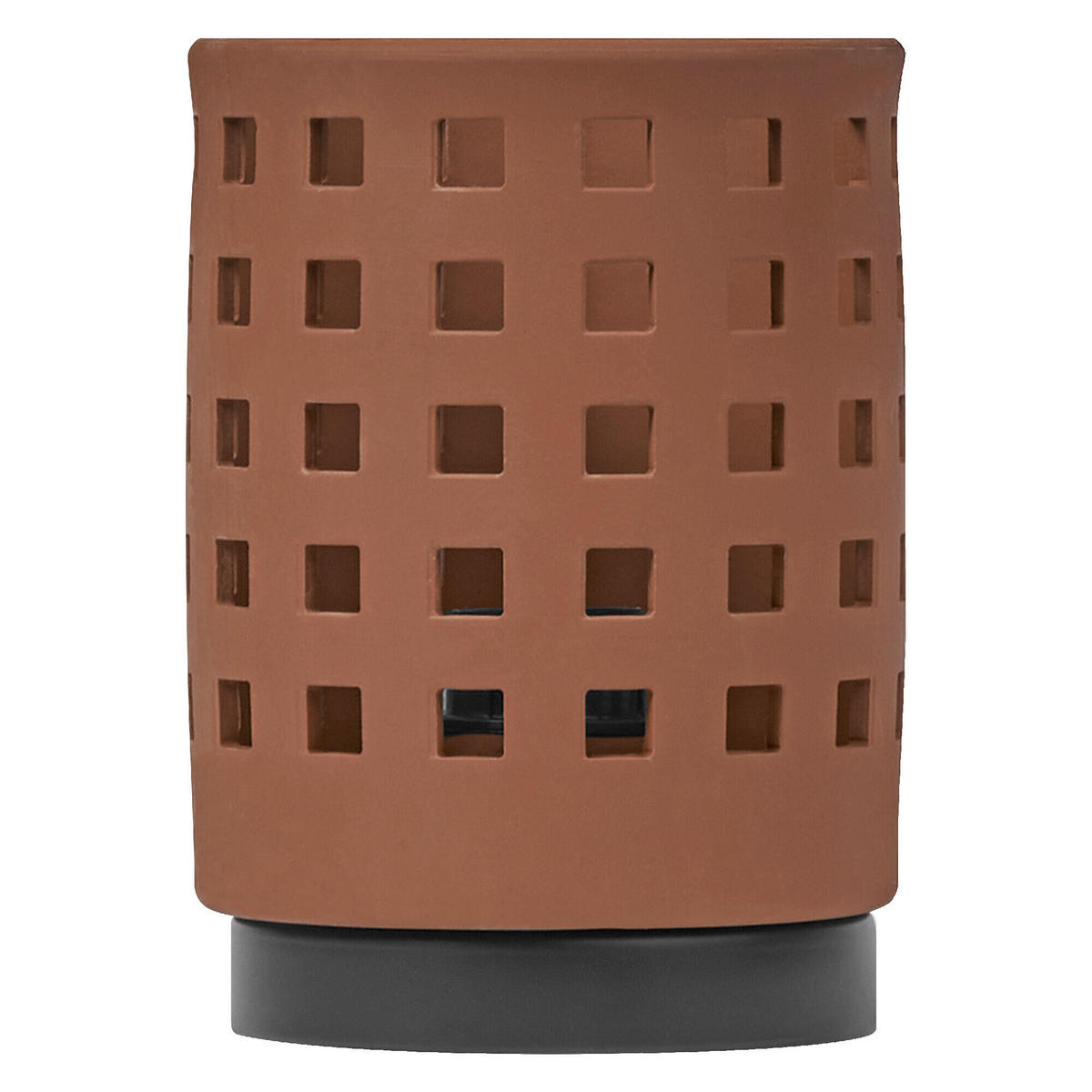 TISCHLEUCHTE 14.5/20.3 cm   - Braun, Basics, Stein/Metall (14.5/20.3cm) - Osram