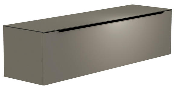 LOWBOARD  160/41/45 cm  Beimöbel erhältlich, hängend, Abdeckplatte aus Glas  - Schwarz/Grau, Design, Glas/Holzwerkstoff (160/41/45cm) - Moderano