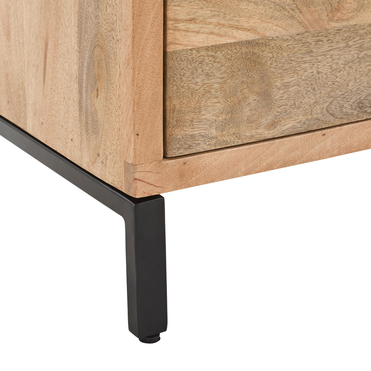 KOMMODE Ankara  in 107/86/42 cm  - Schwarz/Naturfarben, KONVENTIONELL, Holz/Metall (107/86/42cm) - Livetastic