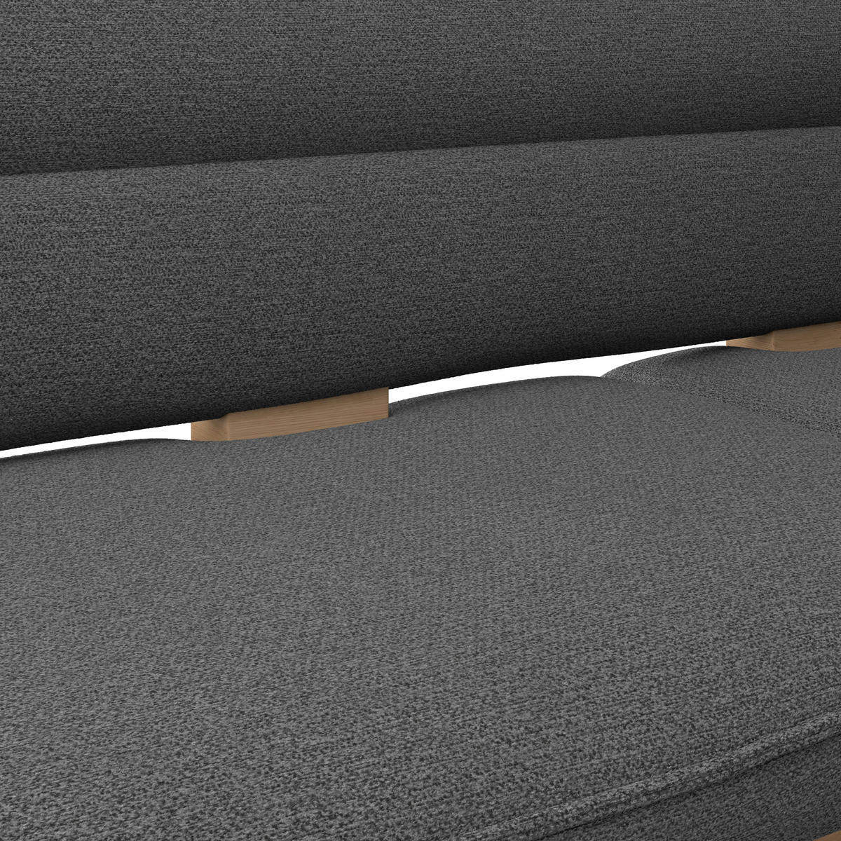 ECKBANK 232/170 cm Webstoff Anthrazit Eiche Sperrholz   - Eichefarben/Anthrazit, KONVENTIONELL, Holz/Textil (232/170cm) - Livetastic