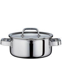 BRATENTOPF FINESSE2+ 2.7 L  - Transparent/Silberfarben, Basics, Glas/Kunststoff (20/9cm) - Spring