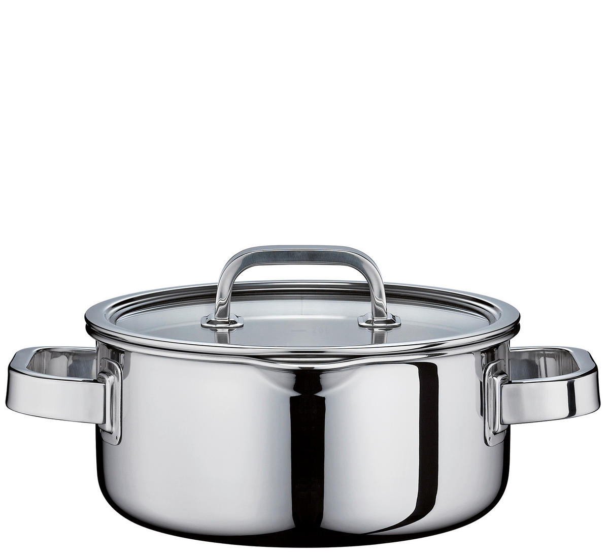BRATENTOPF FINESSE2+ 2.7 L  - Transparent/Silberfarben, Basics, Glas/Kunststoff (20/9cm) - Spring