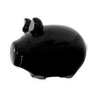 SPARDOSE  - Schwarz, KONVENTIONELL, Keramik (12.5/9/9cm)