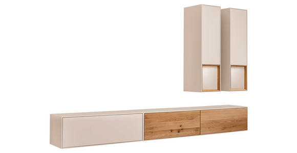 WOHNWAND  in Sandfarben, Wildeiche  285/190/39 cm  - Sandfarben/Wildeiche, Design, Holz/Holzwerkstoff (285/190/39cm) - Dieter Knoll