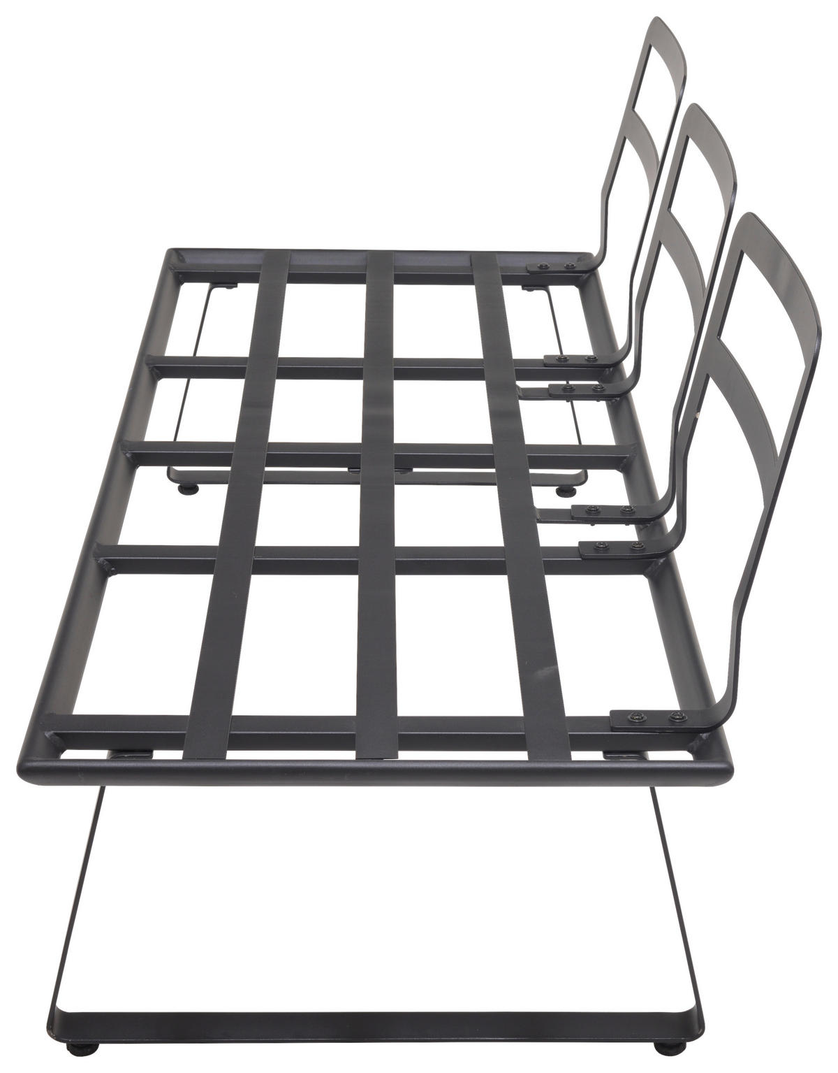 GARTENBANK 177/74,7/73,3 cm  Carbonstahl  - Hellgrau/Schwarz, Design, Textil/Metall (177/74,7/73,3cm) - Ambia Garden