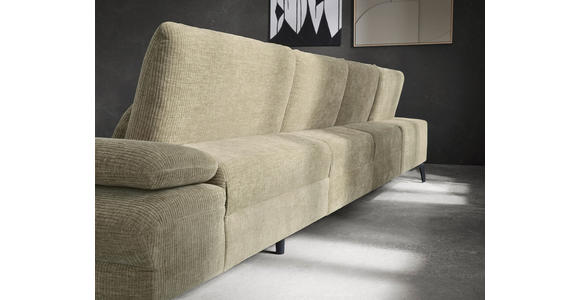 WOHNLANDSCHAFT in Webstoff Beige - Beige/Schwarz, Design, Textil/Metall (208/354/157cm) - Dieter Knoll