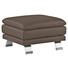 Ecksofa Echtleder Rücken echt - Alufarben/Braun, KONVENTIONELL, Leder/Metall (246/220cm) - Celina Home
