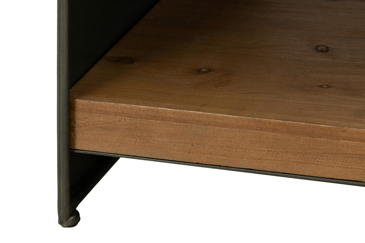 BEISTELLTISCH in Holz, Metall  - Schwarz/Naturfarben, KONVENTIONELL, Holz/Metall (40/39.5/40cm) - Livetastic