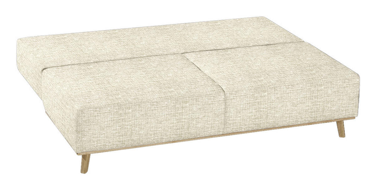 BOXSPRINGSOFA Beige  - Beige, Design, Holz/Textil (203/97/107cm) - Dieter Knoll