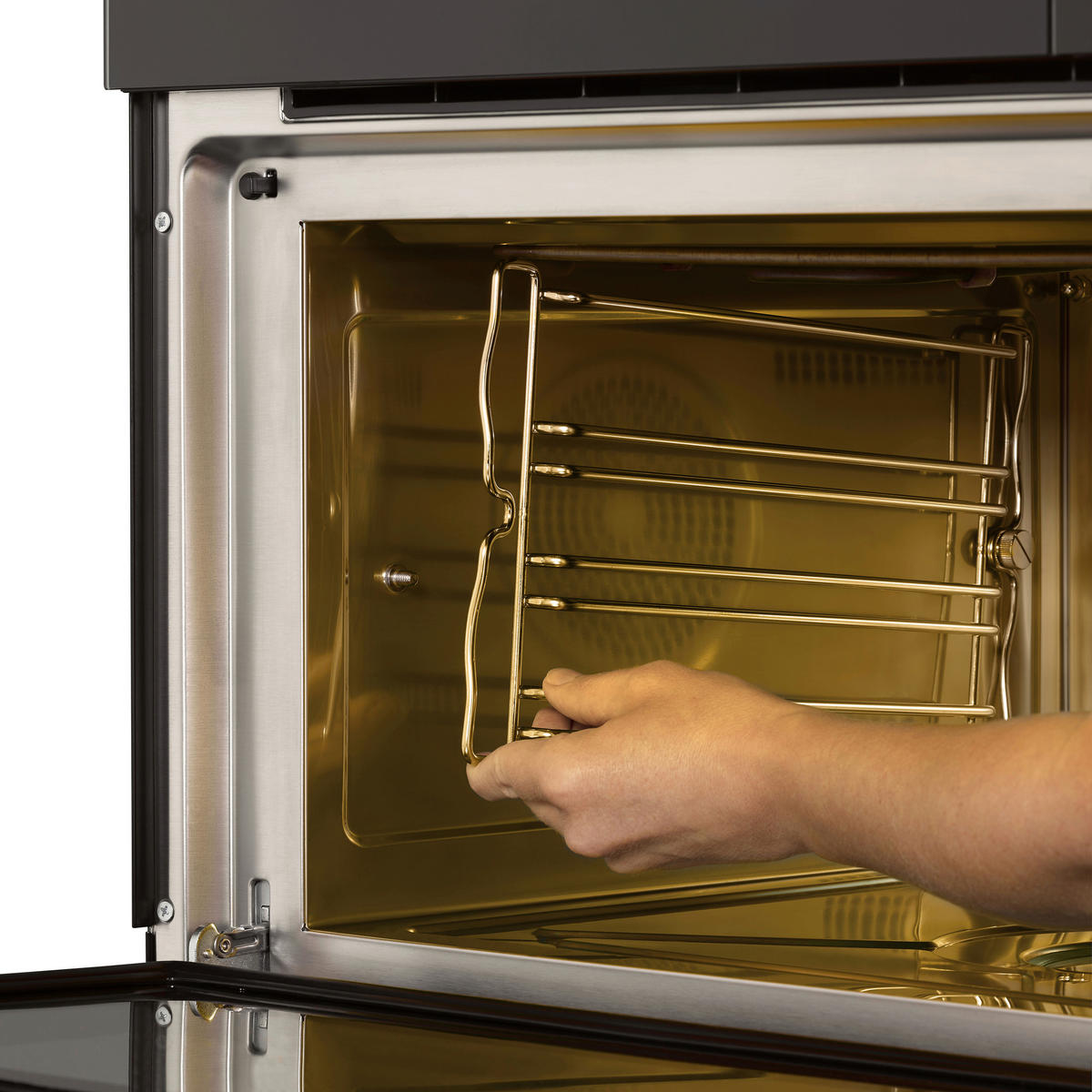 EINBAUDAMPFGARER SteamMaster E56  - Edelstahlfarben/Schwarz, Basics, Glas/Metall (59,5/45,5/55,0cm) - CASO Design