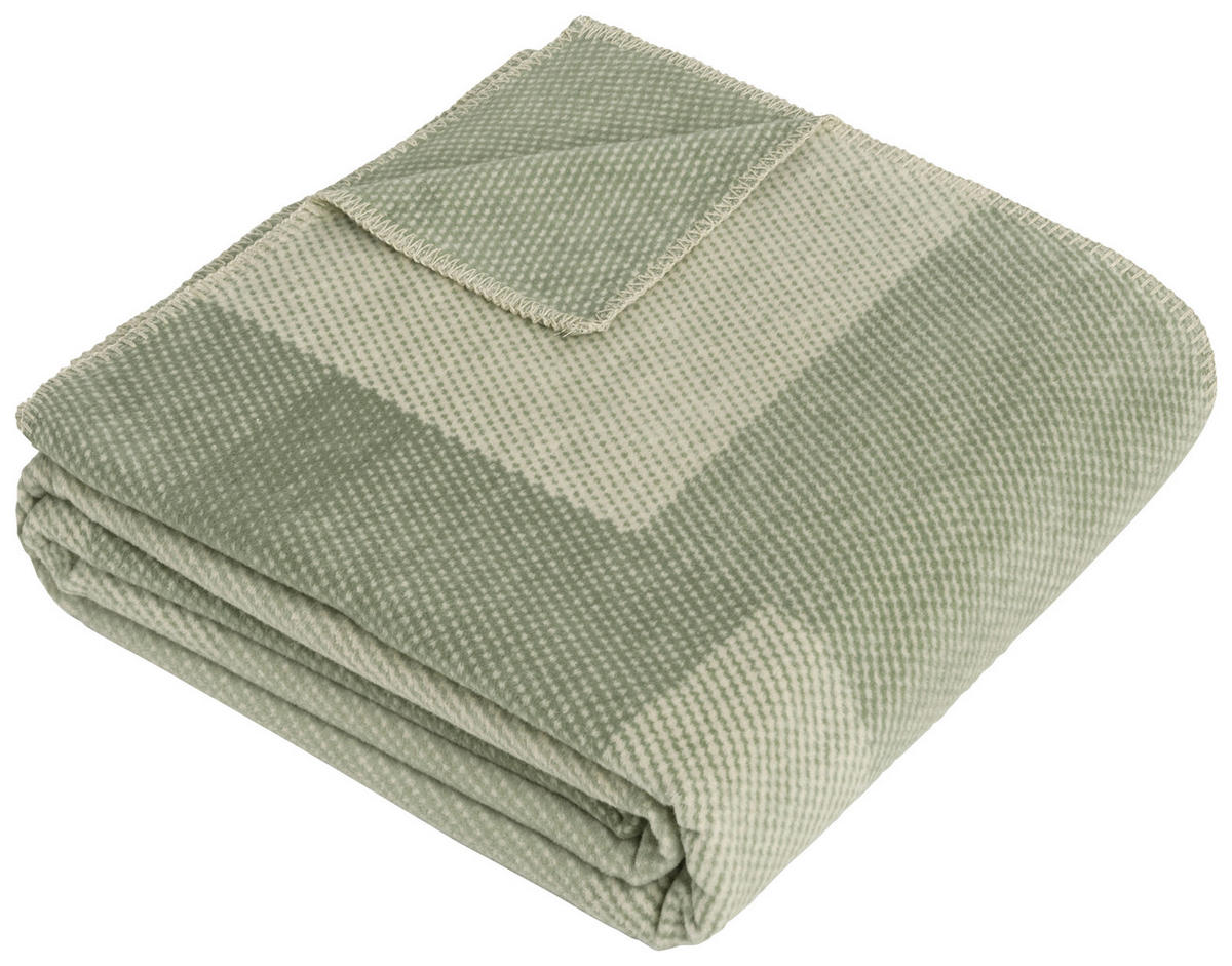DECKE VIESTE 140/200 cm  - Salbeigrün/Thymiangrün, Basics, Textil (140/200cm) - Novel