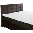 BOXSPRINGBETT 180/200 cm,  in Dunkelbraun  - Dunkelbraun/Schwarz, Design, Holzwerkstoff/Kunststoff (180/200cm) - Xora
