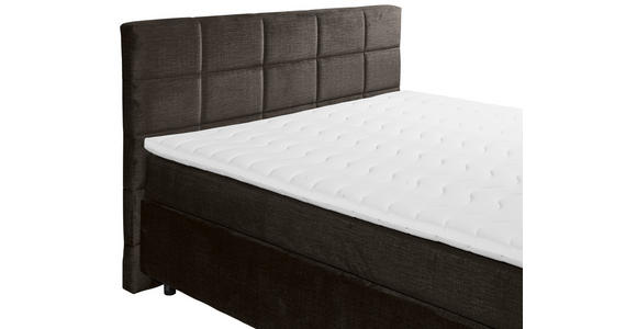 BOXSPRINGBETT 180/200 cm,  in Dunkelbraun  - Dunkelbraun/Schwarz, Design, Holzwerkstoff/Kunststoff (180/200cm) - Xora