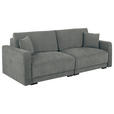 2-SITZER-SOFA in Chenille Grau  - Schwarz/Grau, KONVENTIONELL, Kunststoff/Textil (233/90/110cm) - Carryhome