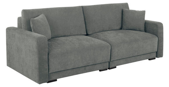 2-SITZER-SOFA in Chenille Grau  - Schwarz/Grau, KONVENTIONELL, Kunststoff/Textil (233/90/110cm) - Carryhome