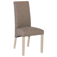 STUHL  in Lederlook Textil  - Graubraun/Sonoma Eiche, KONVENTIONELL, Holz/Textil (47/102/57cm) - Carryhome