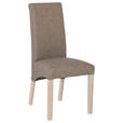 STUHL  in Lederlook Textil  - Graubraun/Sonoma Eiche, KONVENTIONELL, Holz/Textil (47/102/57cm) - Carryhome