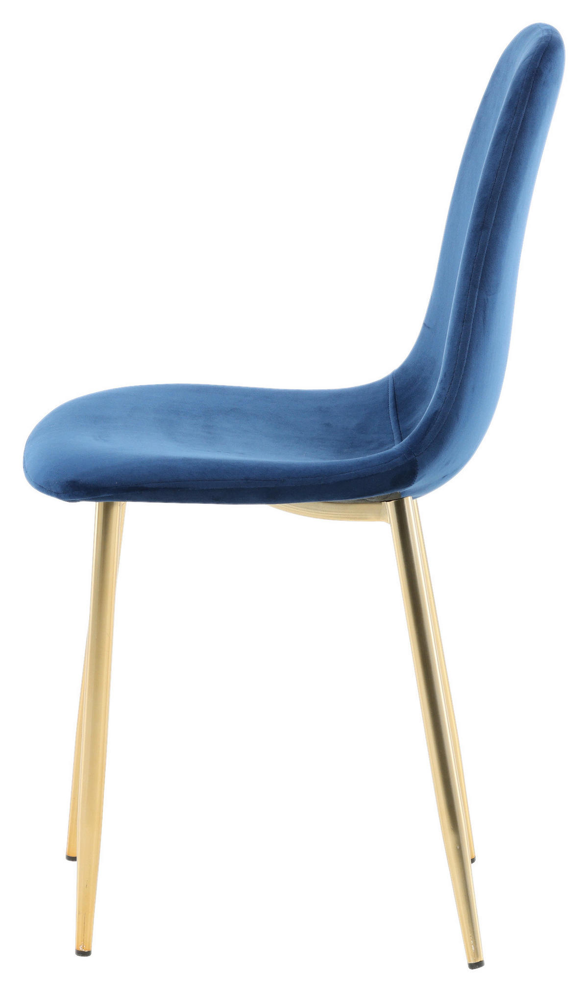 STOLSET 2 styck stål sammet  - ljusblå/mässingsfärgad, Design, metall/textil (44/86/52cm) - Livetastic