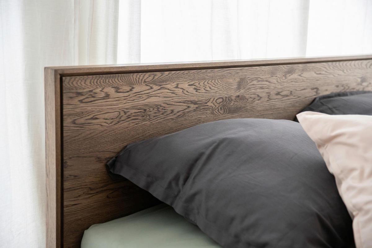 BETT 140/200 cm  in Eiche dunkel  - Eiche dunkel, MODERN, Holz (140/200cm) - Linea Natura