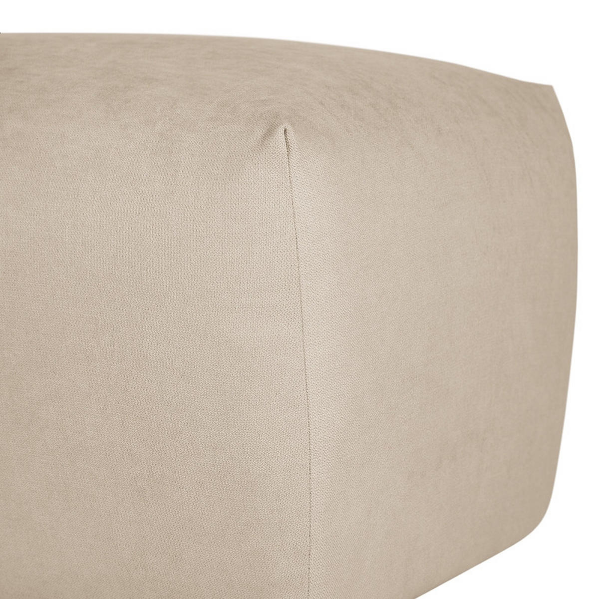 HOCKER in Textil Taupe  - Taupe/Schwarz, MODERN, Kunststoff/Textil (102/41/52cm) - Trendmanufaktur