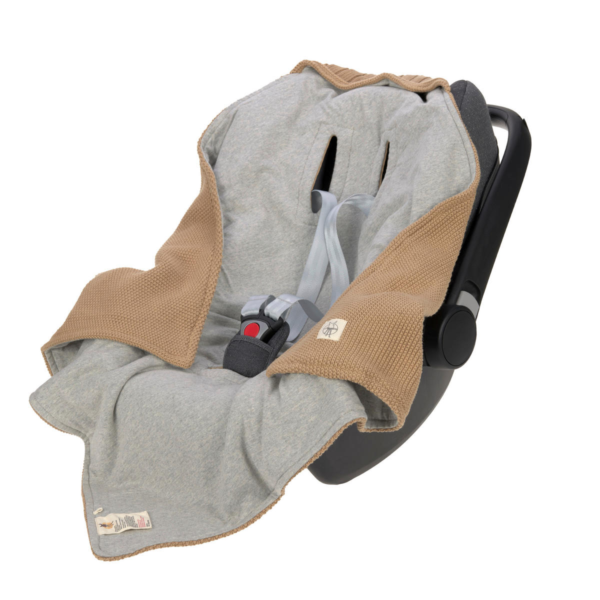 EINSCHLAGDECKE      - Sandfarben/Grau, Basics, Textil (78/0,5/78cm) - Lässig