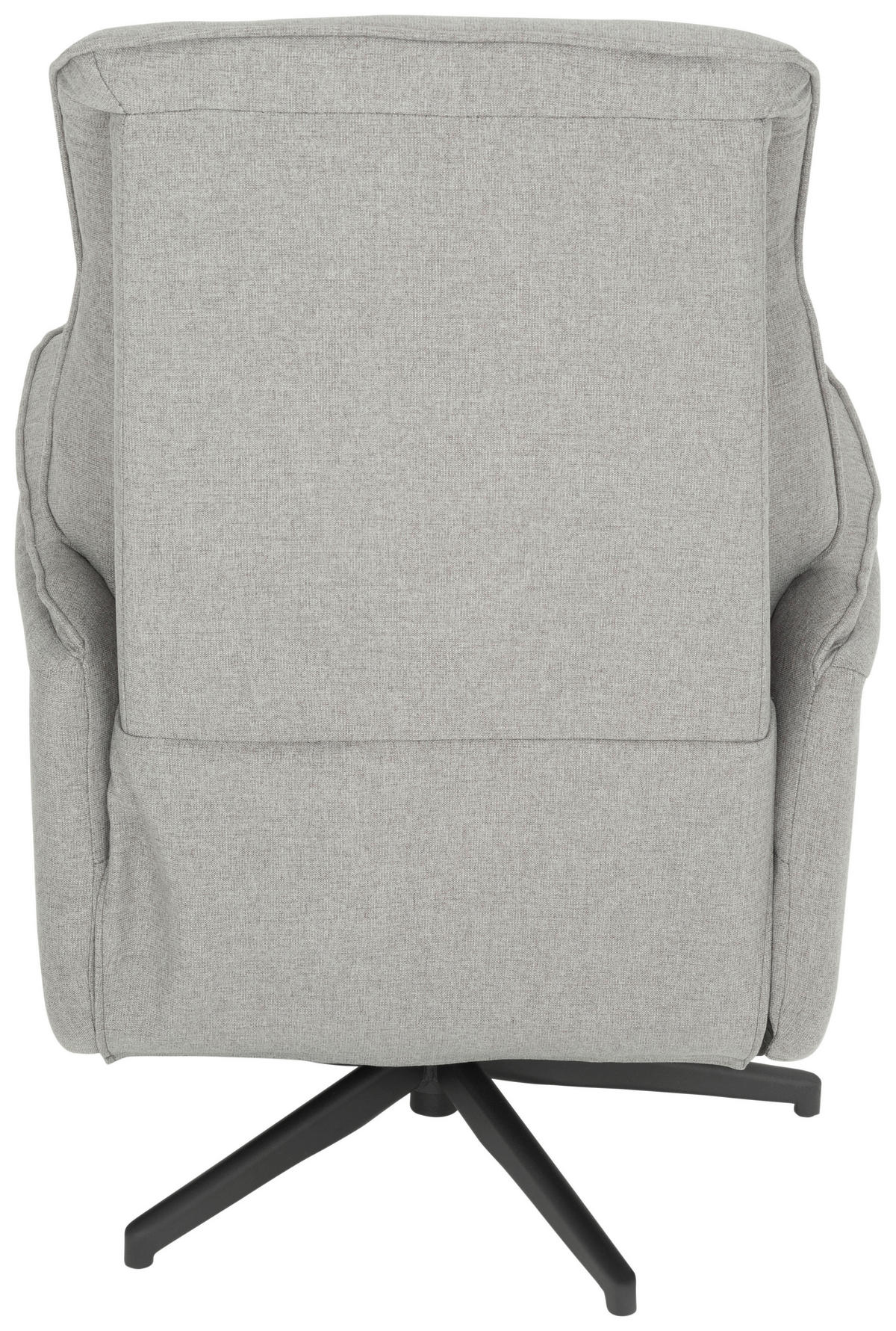 FERNSEHSESSEL  mit Flachgewebe Grau  - Schwarz/Grau, Design, Textil/Metall (71/105/85cm) - MID.YOU