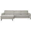 ECKSOFA in Cord Hellgrün  178/302 cm  - Schwarz/Hellgrün, Design, Textil/Metall (178/302cm) - Beldomo Style