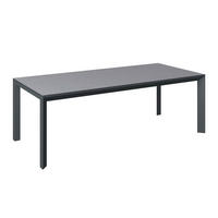GARTENTISCH 220/100/75 cm Metall, Kunststoff rechteckig  - Anthrazit/Grau, Design, Kunststoff/Metall (220/100/75cm) - Amatio Basic
