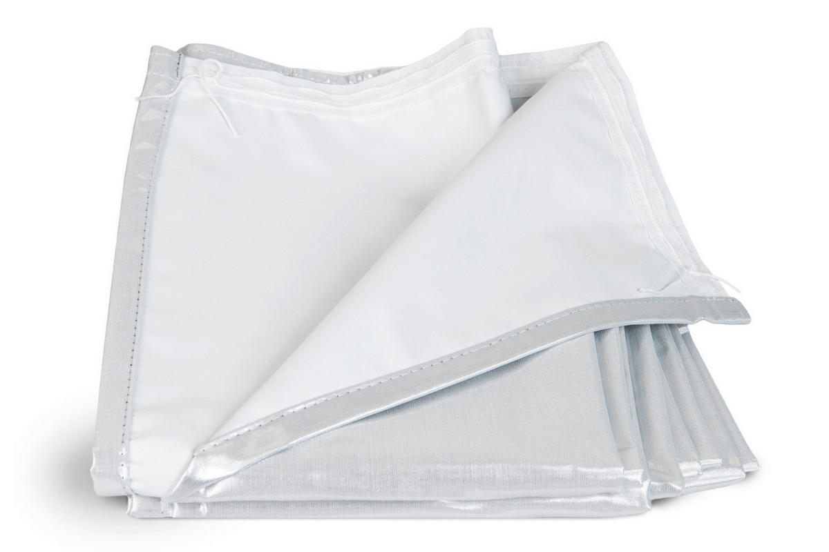Lichtschutz-Vorhangfutter black-out (lichtundurchlässig)  - Silberfarben, Basics, Textil (135/240cm)