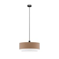 FÜGGŐLÁMPA 50/40/130 cm  - fehér/világosbarna, Basics, műanyag/textil (50/40/130cm)