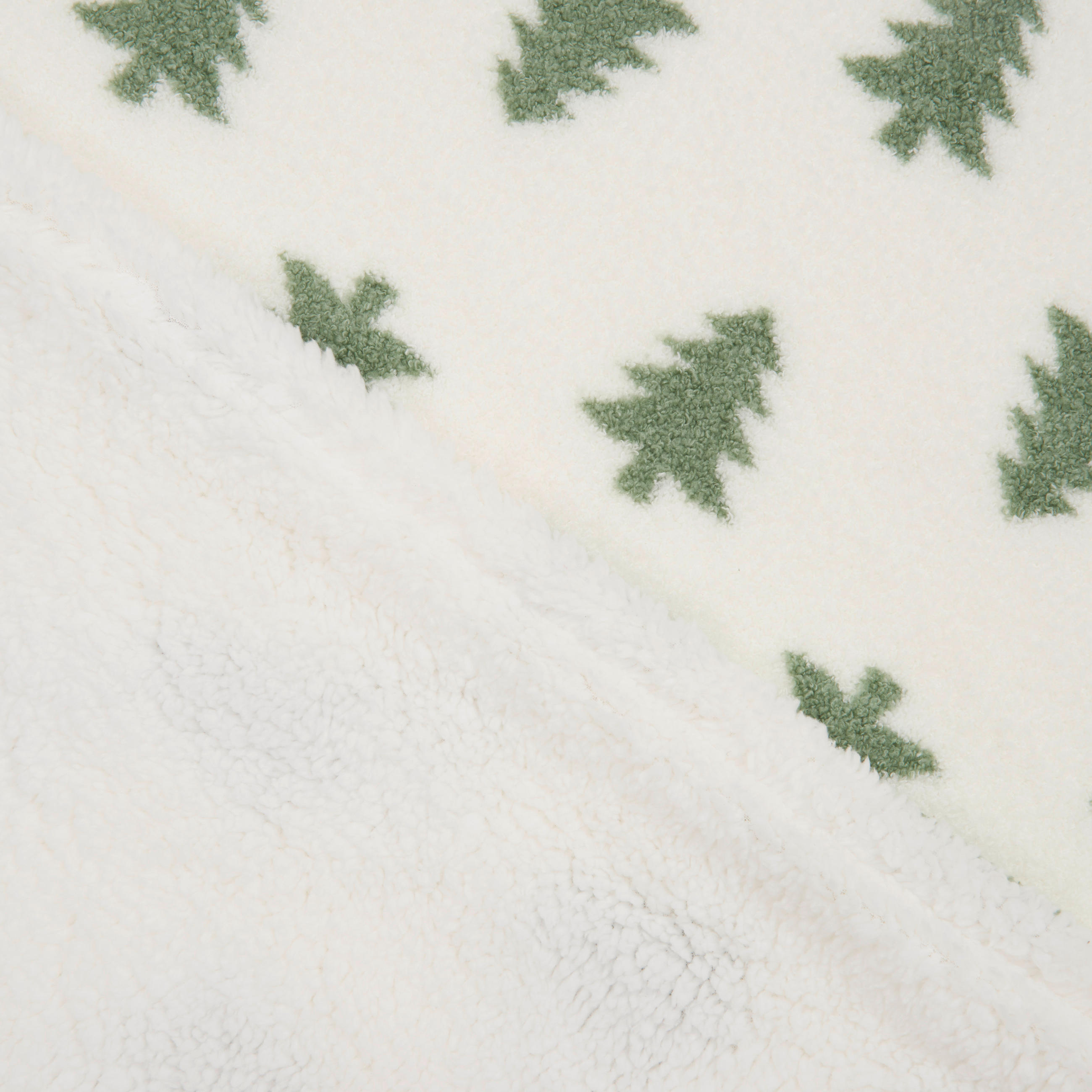 KUSCHELDECKE 150/200 cm  - Weiß/Grün, KONVENTIONELL, Textil (150/200cm) - X-Mas