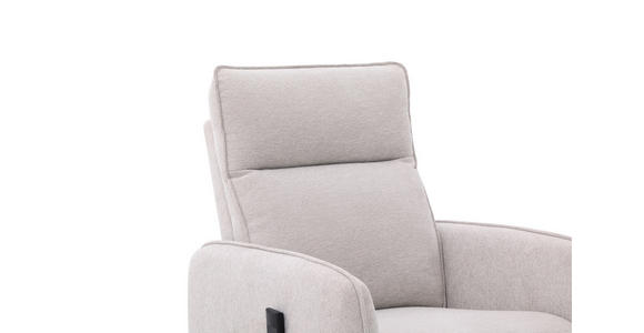RELAXSESSEL Leinenoptik    - Schwarz/Naturfarben, Design, Textil/Metall (74/101/92cm) - Carryhome