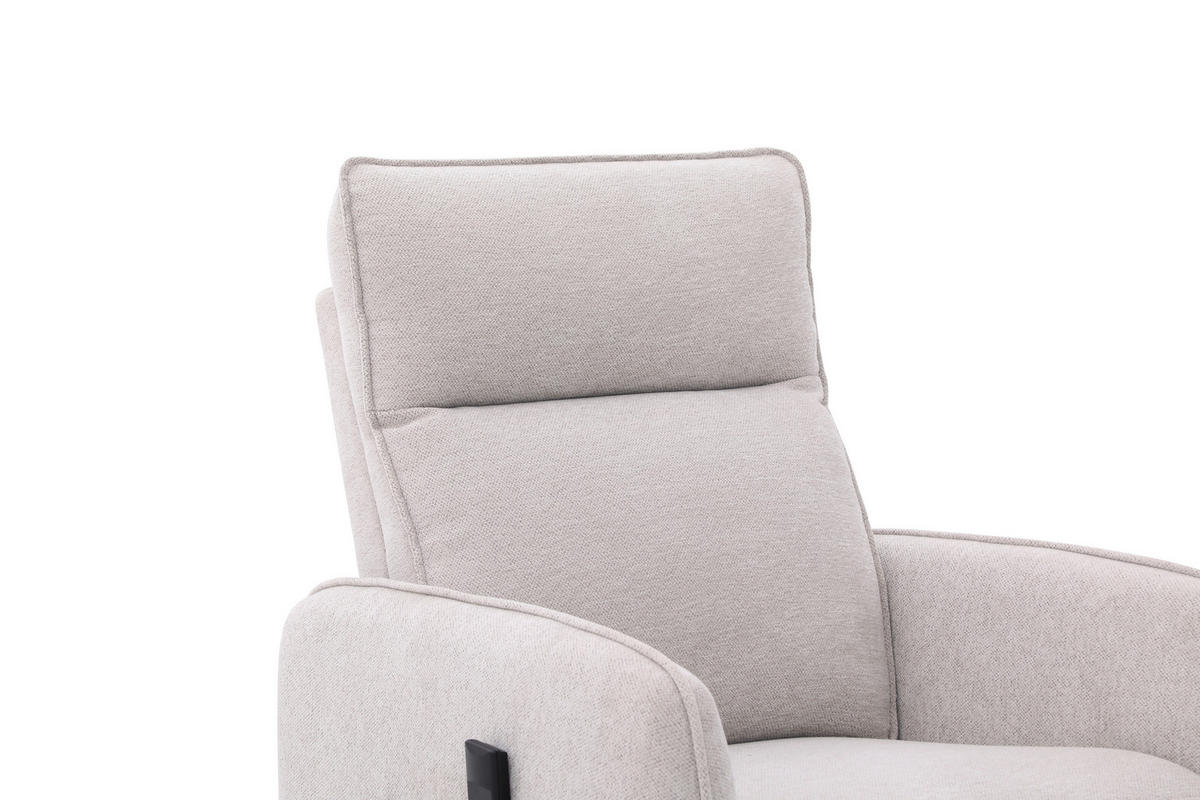 RELAXSESSEL Leinenoptik    - Schwarz/Naturfarben, Design, Textil/Metall (74/101/92cm) - Carryhome