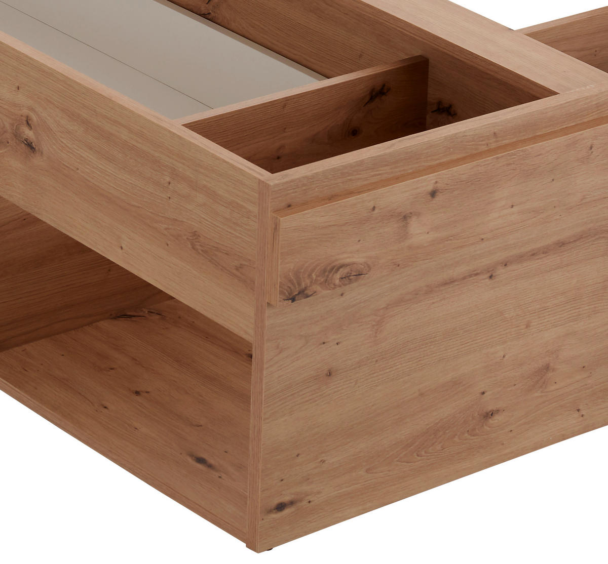 BETT 120/200 cm  in Weiß, Eiche Artisan  - Eiche Artisan/Weiß, MODERN (120/200cm) - Ondega