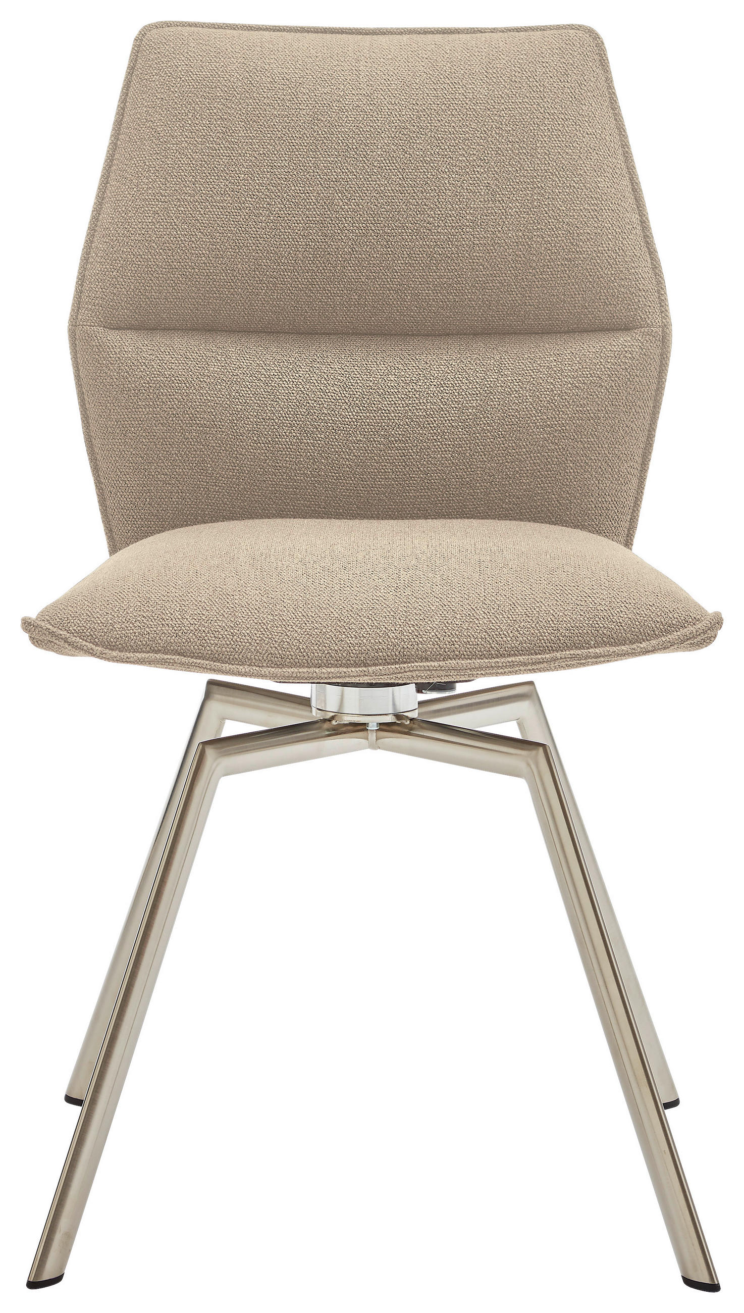 STUHL Stahl  - Sandfarben/Edelstahlfarben, Design, Textil/Metall (49/86/60cm) - Venjakob