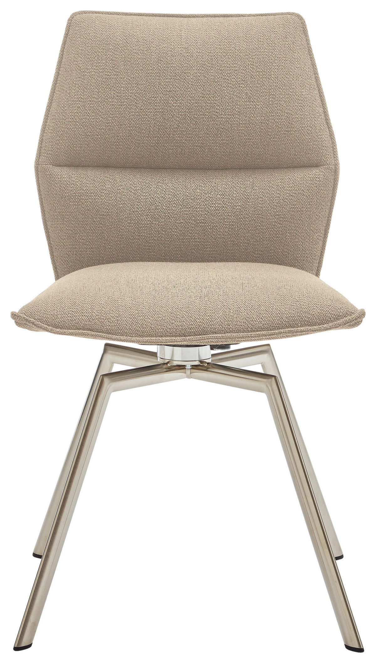 STUHL  in Stahl  - Sandfarben/Edelstahlfarben, Design, Textil/Metall (49/86/60cm) - Venjakob