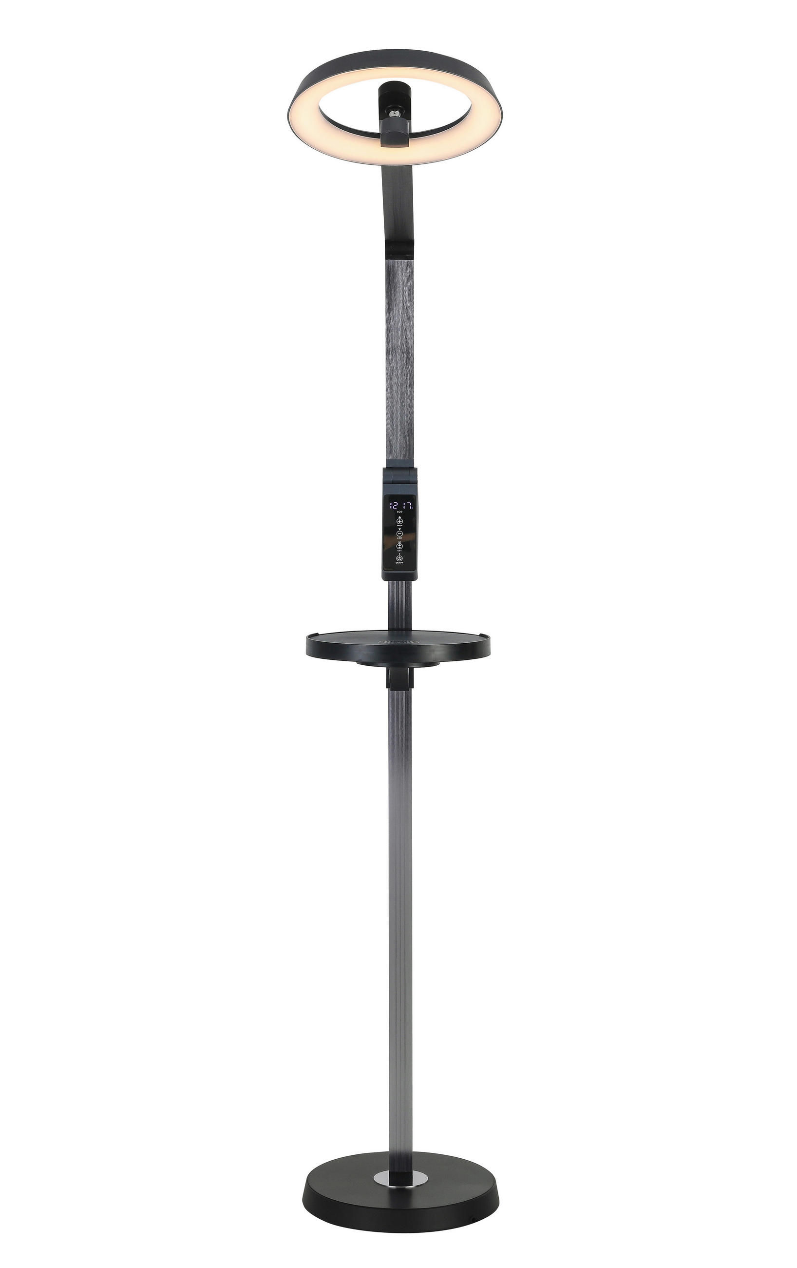 STOJACIA LED LAMPA, 71/135 cm  - antracitová, Trend, kov/plast (71/135cm) - Novel